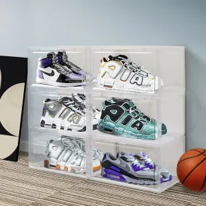 Stacked Shoe Box Acrylic Sneaker Display 6PC Clear