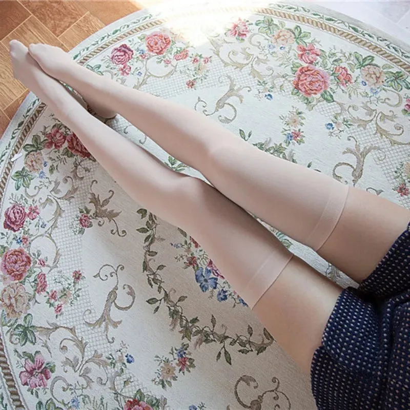 Striped Thigh-High Over Knee Nylon Socks