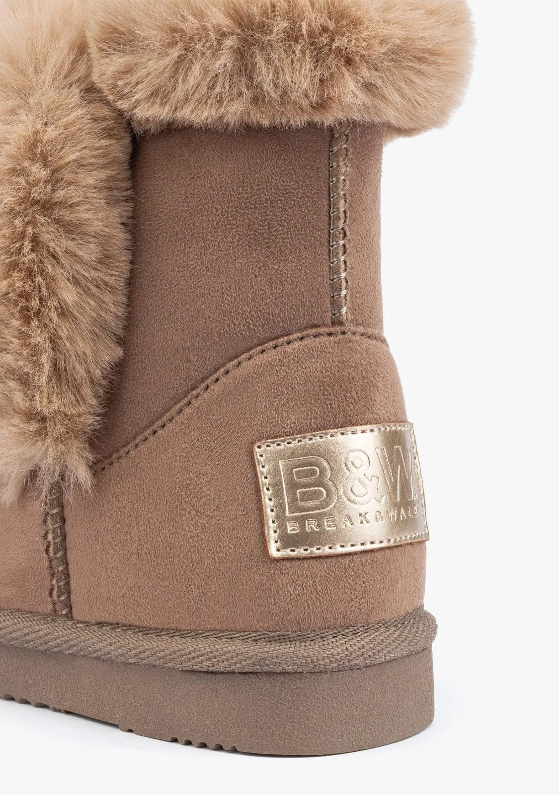 Taupe Fur Australian Boots