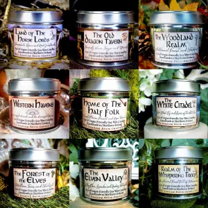 The Complete Collection-9 Candle Set-Woodland Realm, Forest of the Elves, Elven Valley, Home of the Half Folk etc