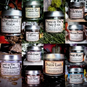 The Extended Collection-12 Candle Set-Woodland Realm, Forest of the Elves, Elven Valley, Home of the Half Folk etc