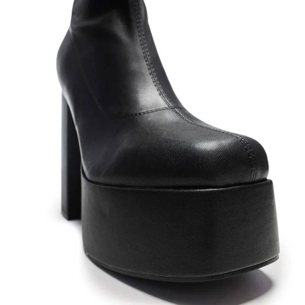 The Redemption Stretch Thigh High Boots-Black-Size 9-Clearance