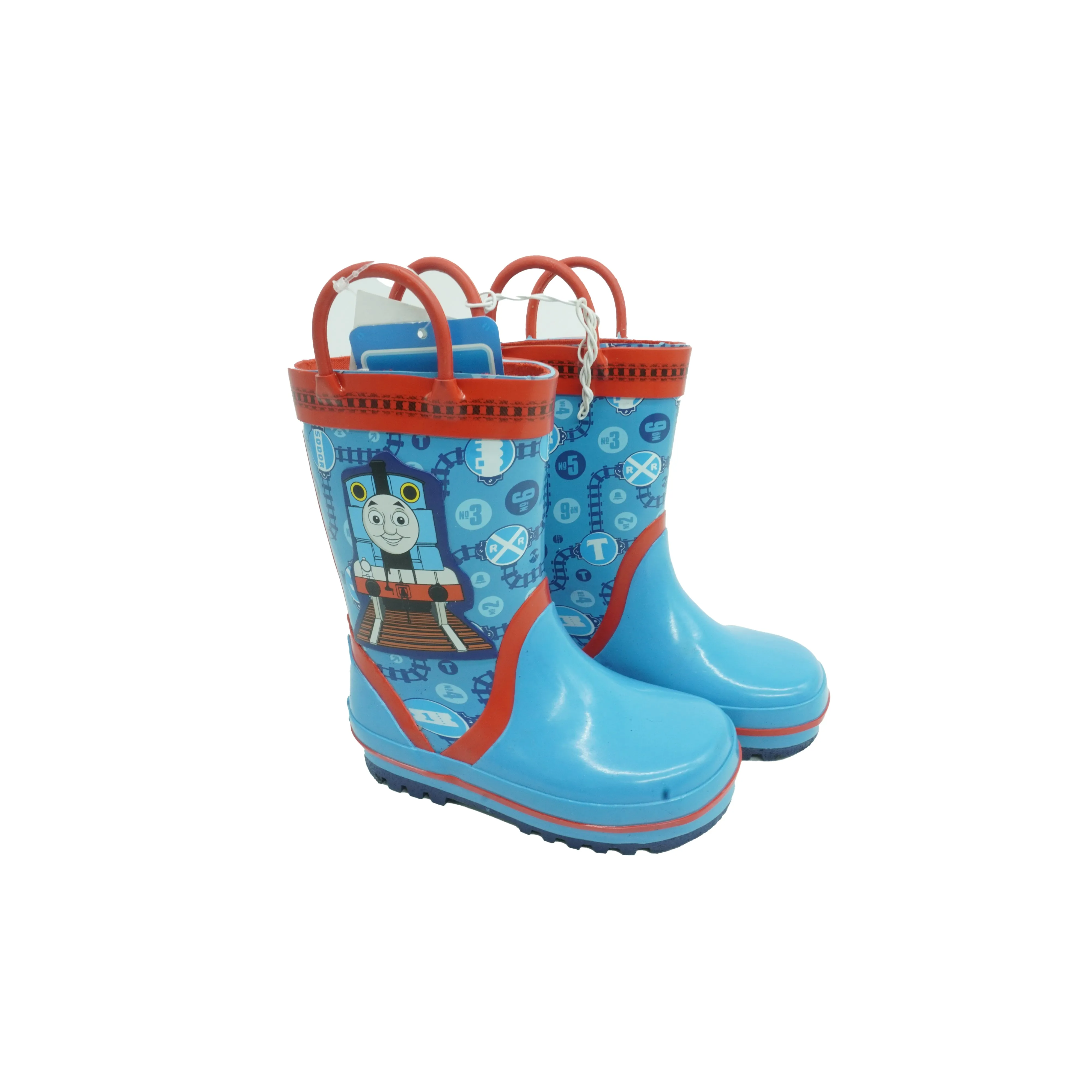 Thomas and Friends Little Kid's Rain Boots Rubber Sole Blue Size 6
