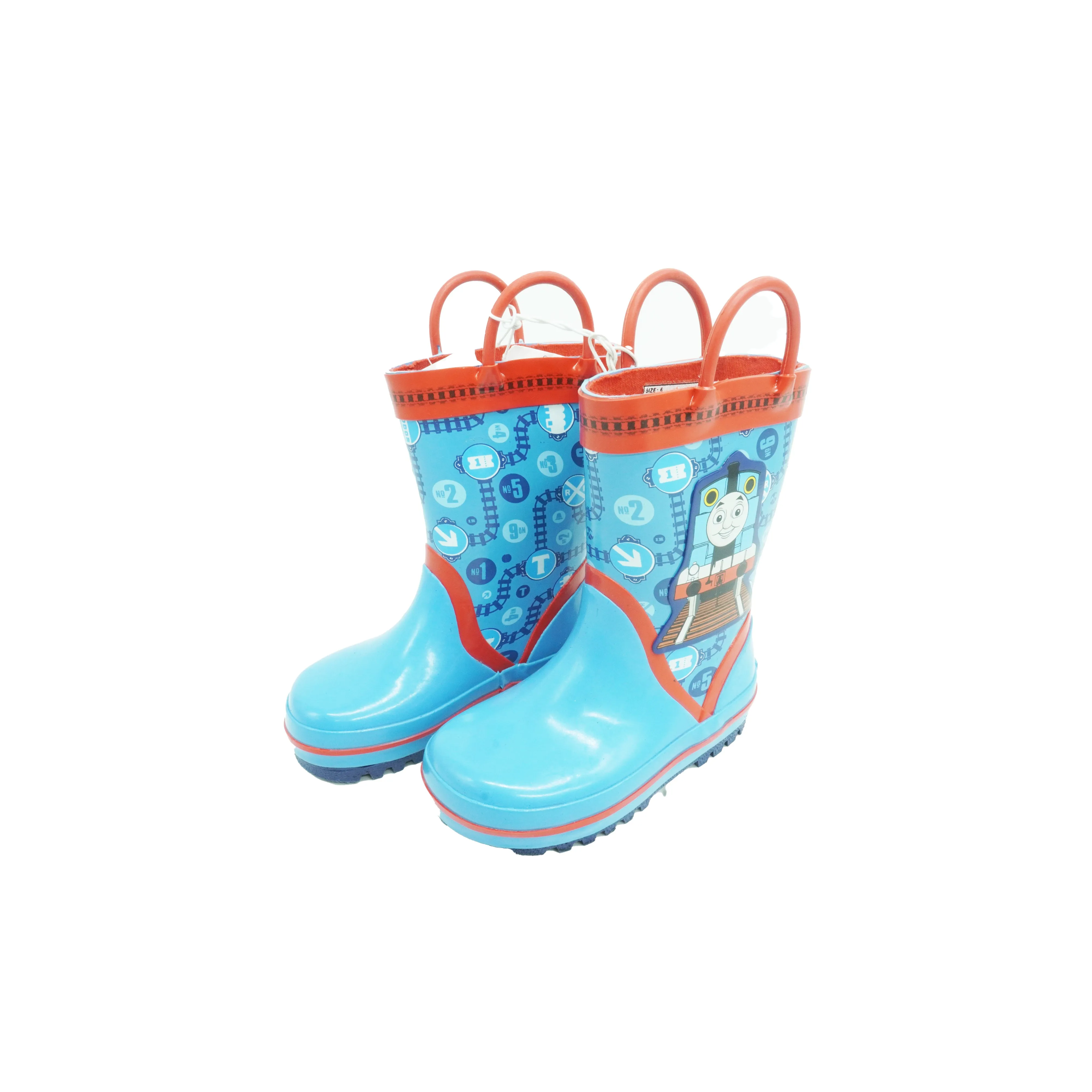 Thomas and Friends Little Kid's Rain Boots Rubber Sole Blue Size 6