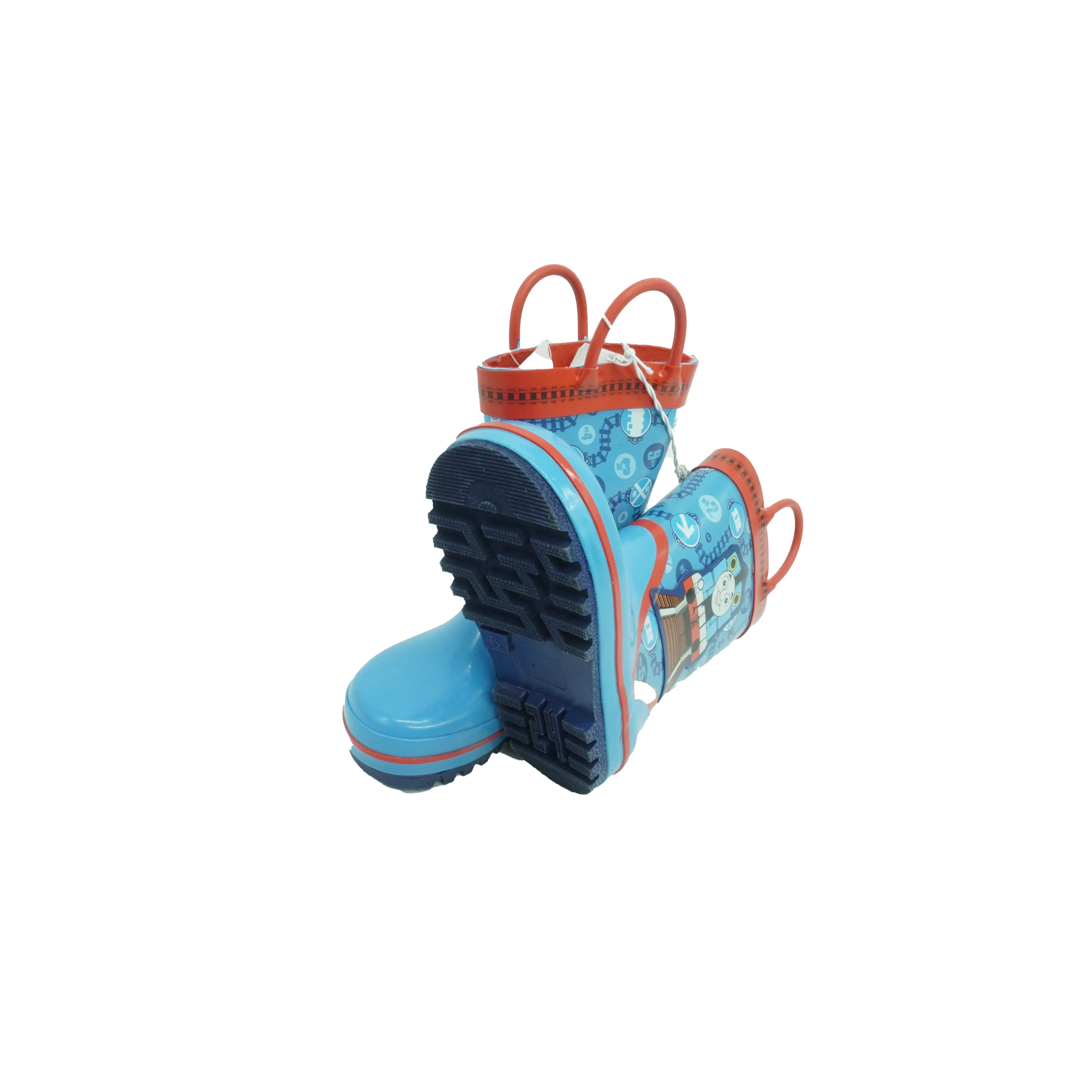 Thomas and Friends Little Kid's Rain Boots Rubber Sole Blue Size 6