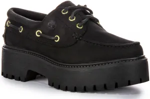 Timberland Stone Street Boat Shoe A6Ave In Black For Women