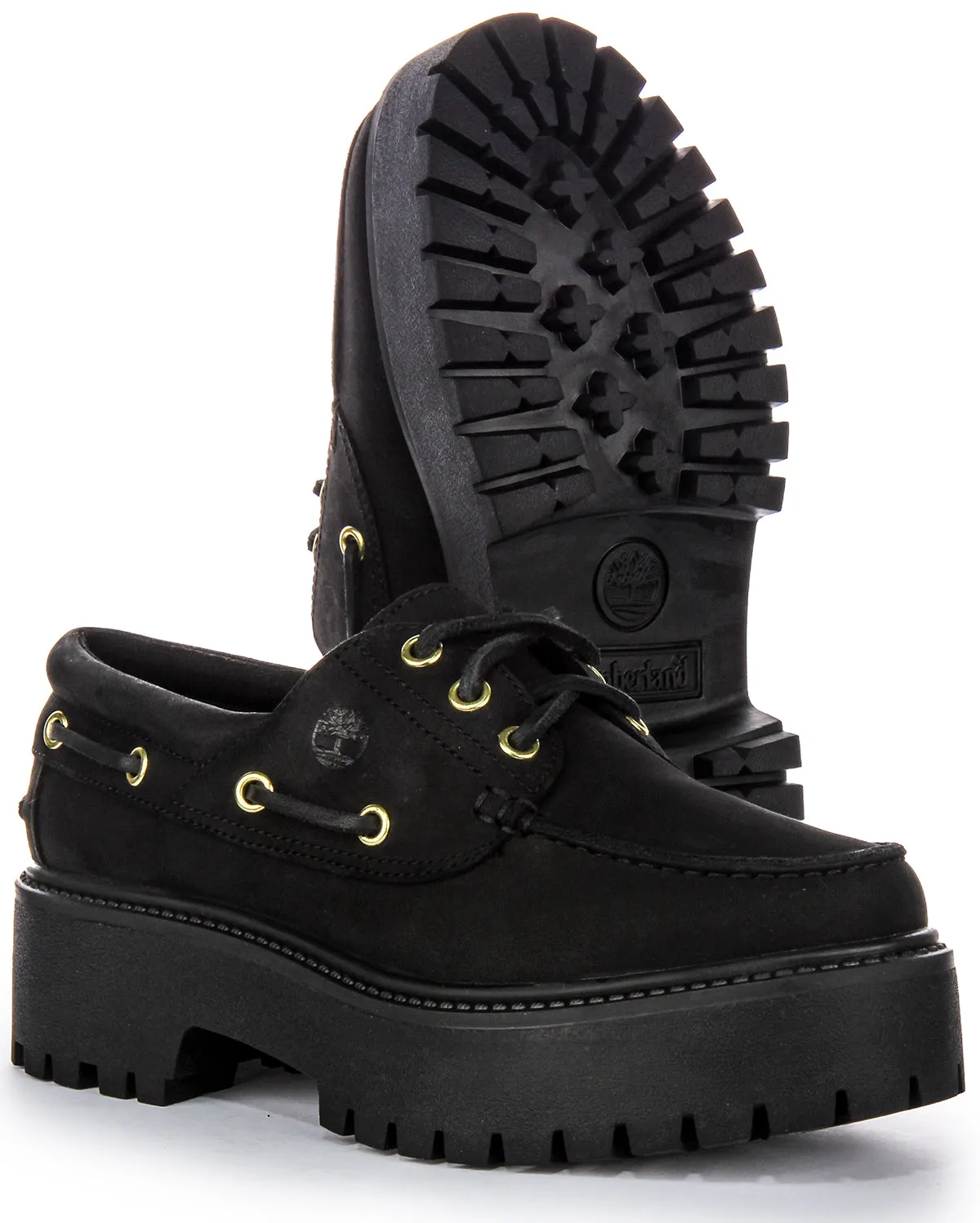 Timberland Stone Street Boat Shoe A6Ave In Black For Women