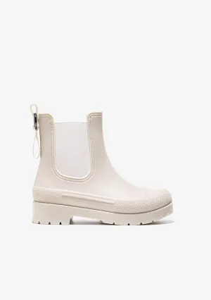 Unisex Beige Rain Boots B&W
