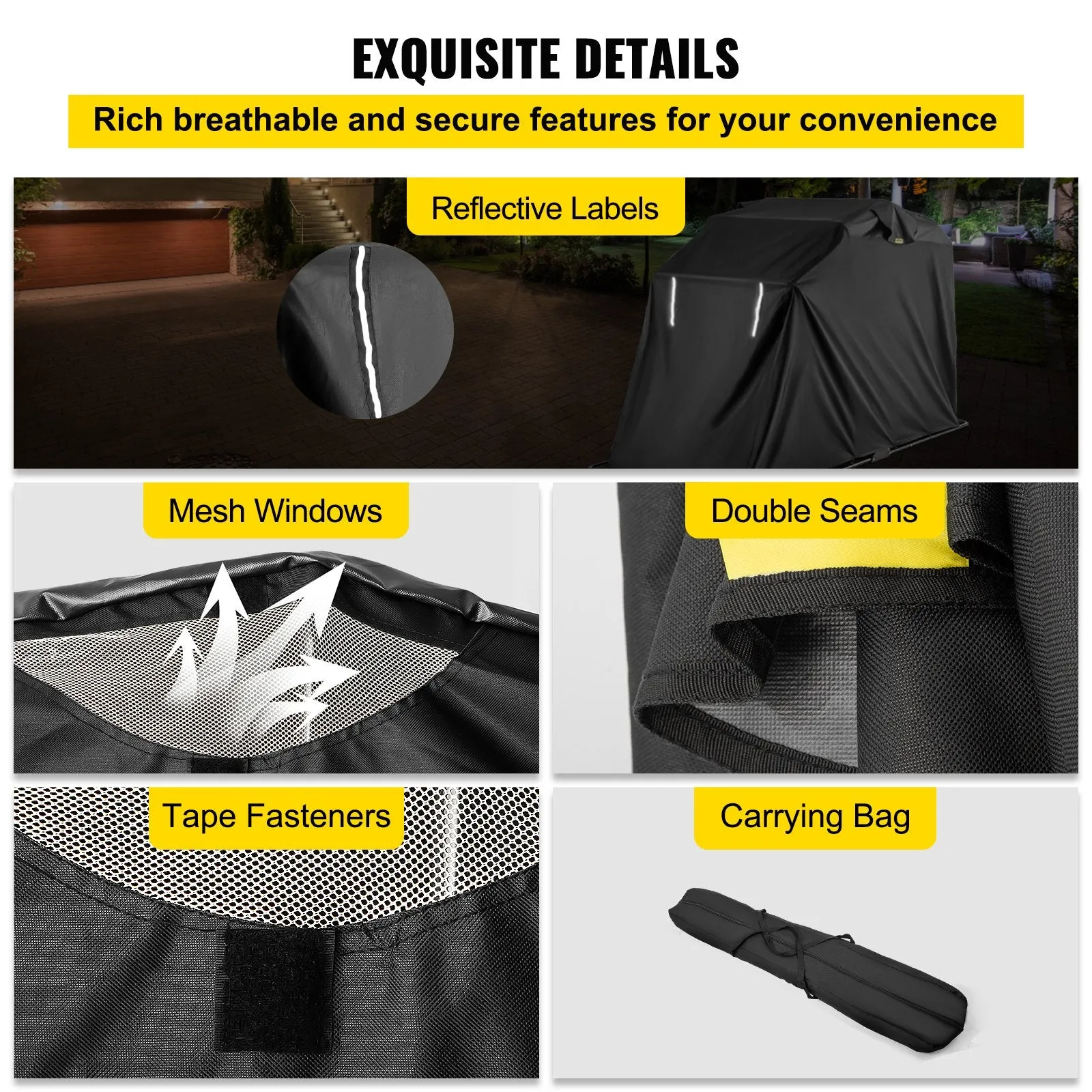 Vevor Motorcycle Shelter Retractable Heavy Duty Storage Cover Waterproof New