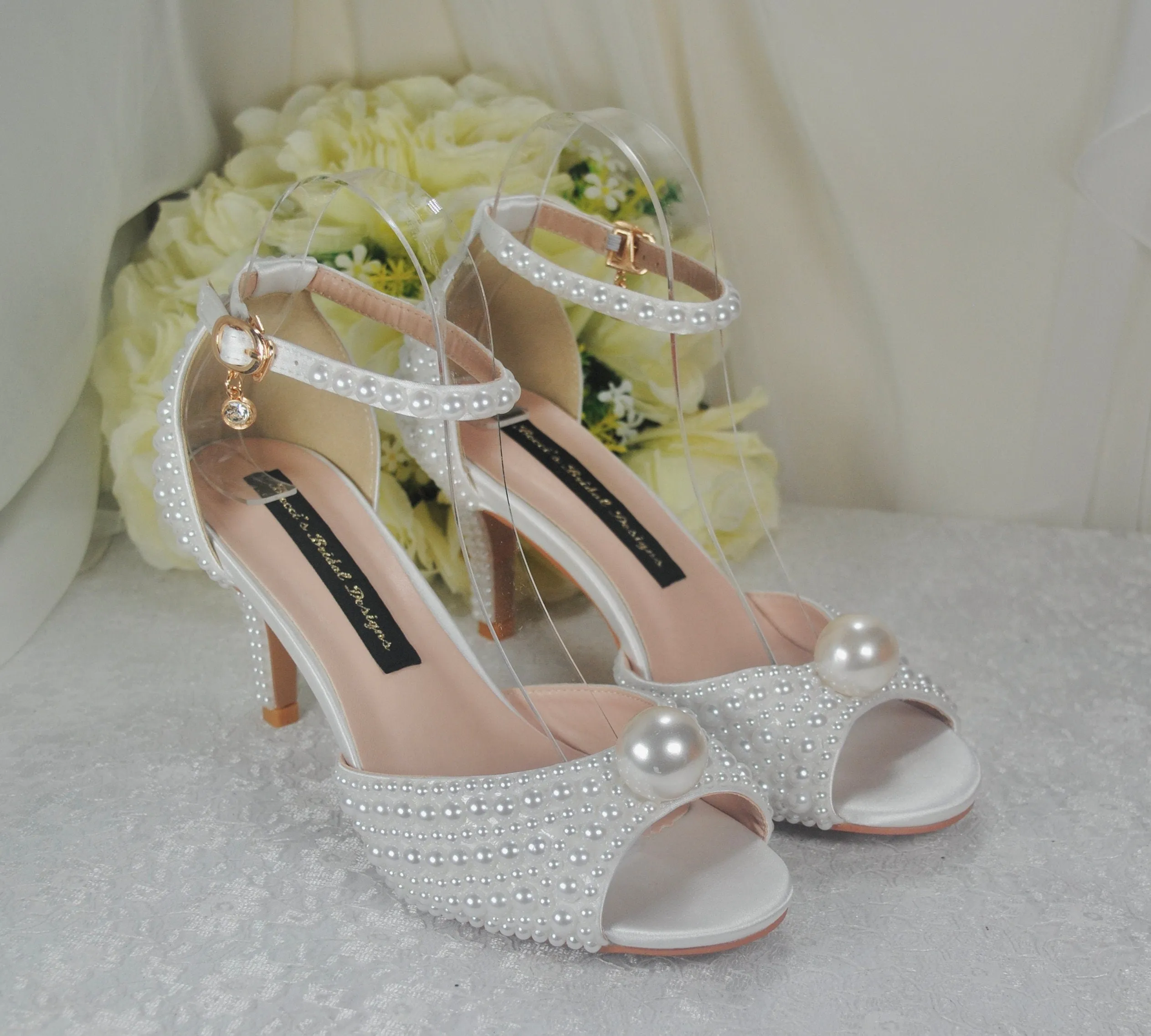 white pearl bridal shoe UK6/US8.5