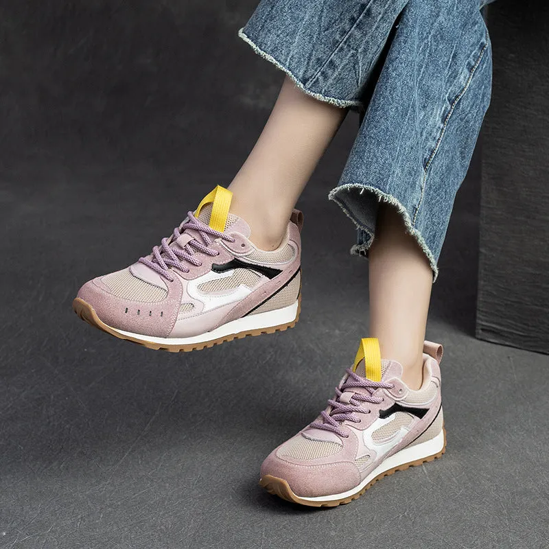 Women Retro Patchwork Breathable Casual Training Sneakers