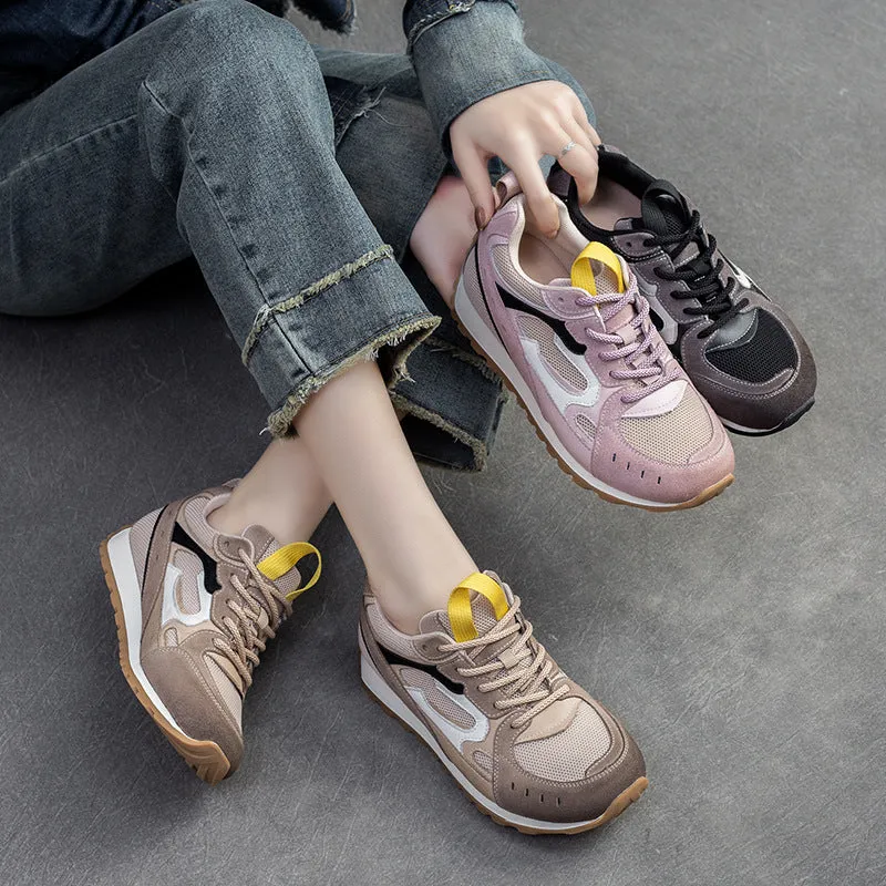Women Retro Patchwork Breathable Casual Training Sneakers