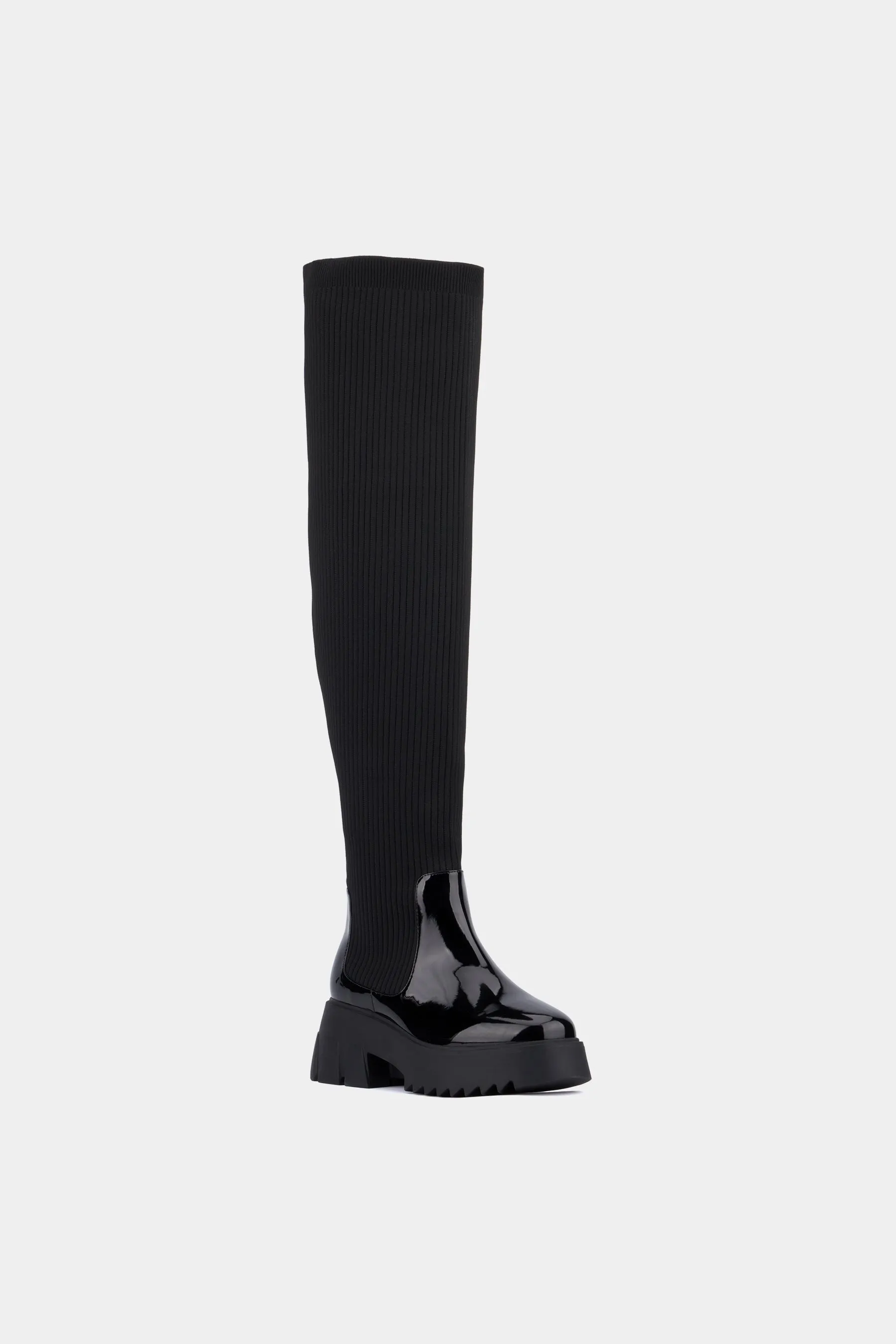 Women's Odelia - Lug Sole - Wide Width Thigh High Boots