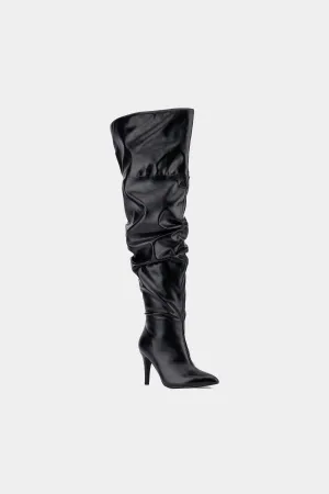 Women's Sana Scrunched Thigh High - Wide Width Thigh High Boots
