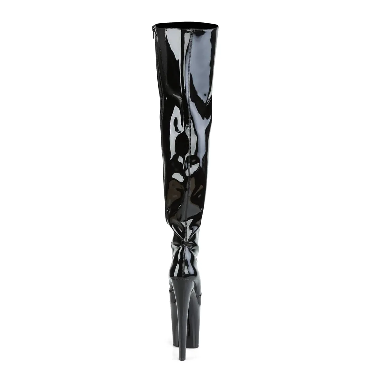 XTREME-3010 Black Thigh High Boots