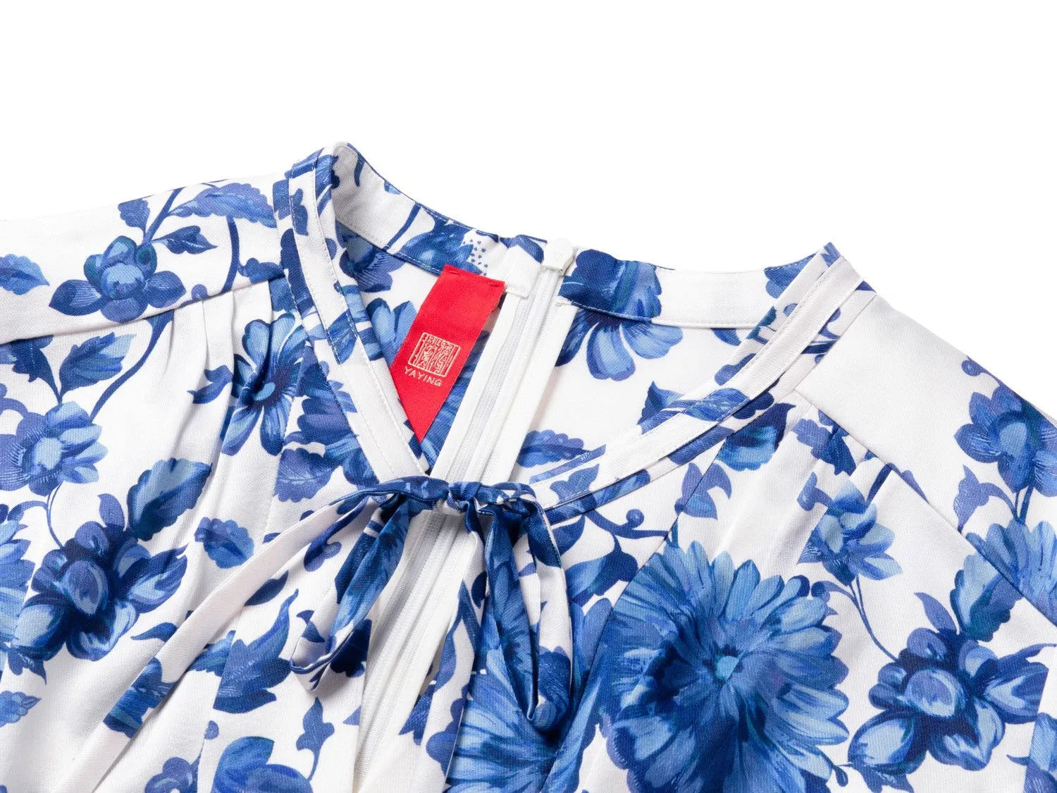 YAYING Mulberry Silk Floral Print Dress