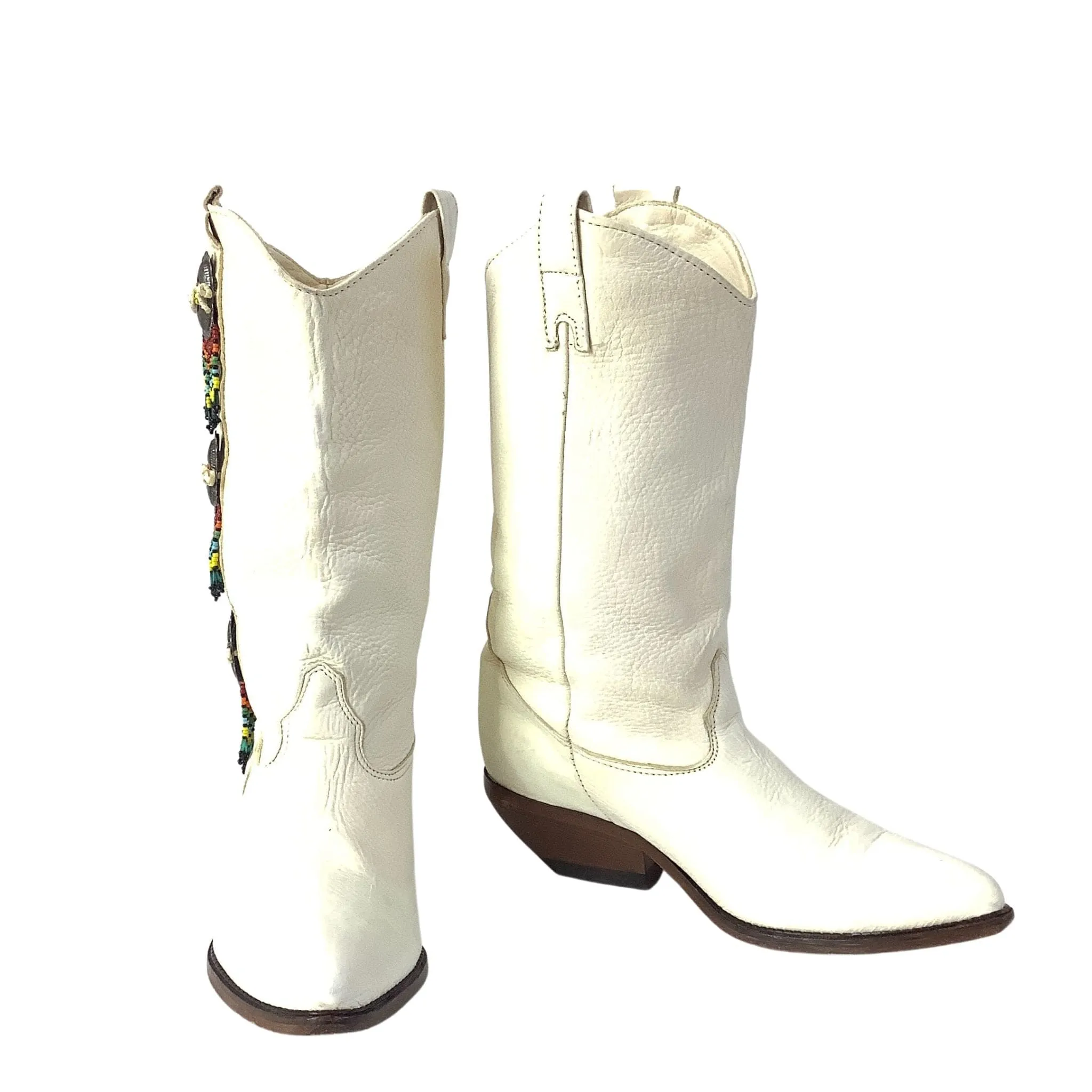 Zodiac White Cowboy Boots