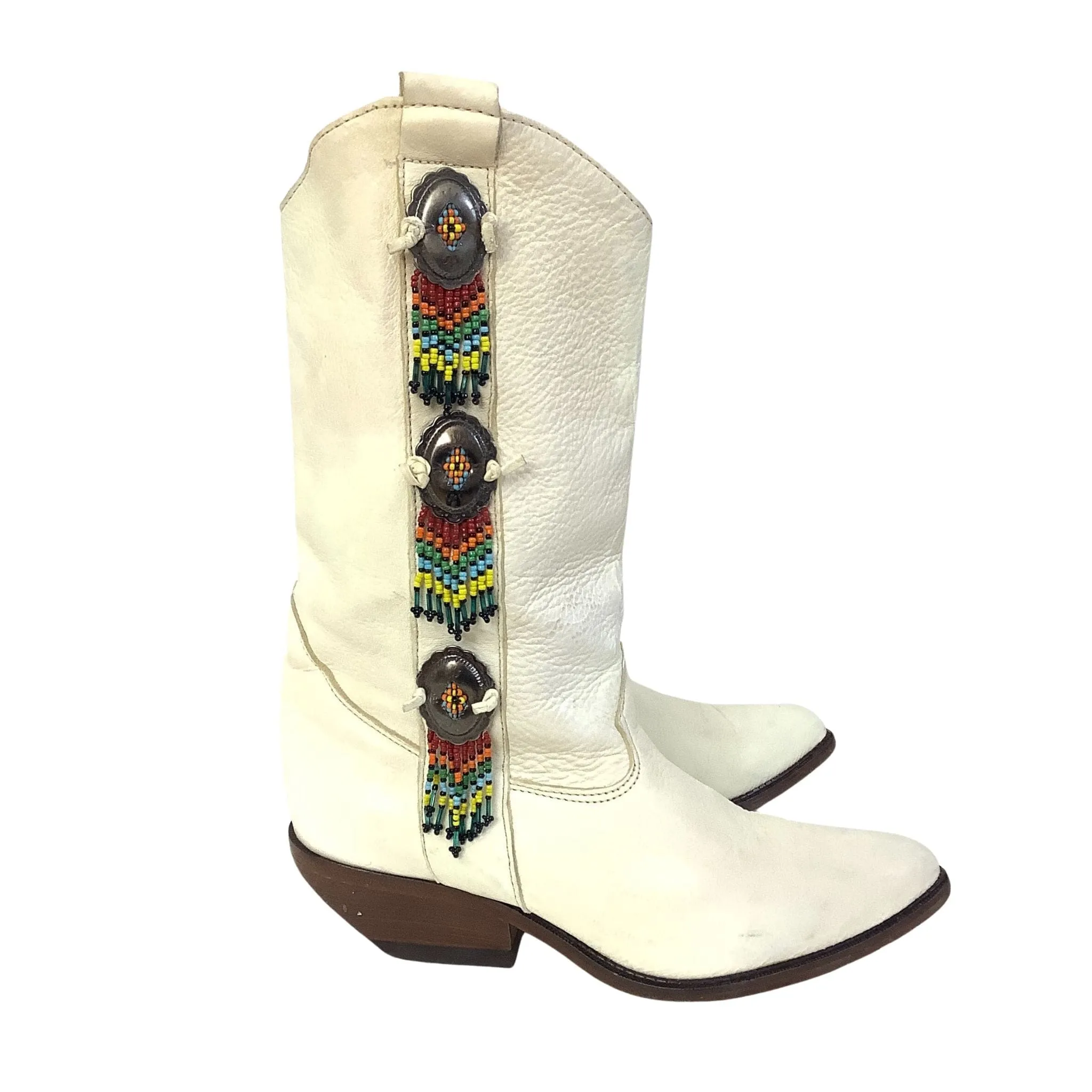 Zodiac White Cowboy Boots