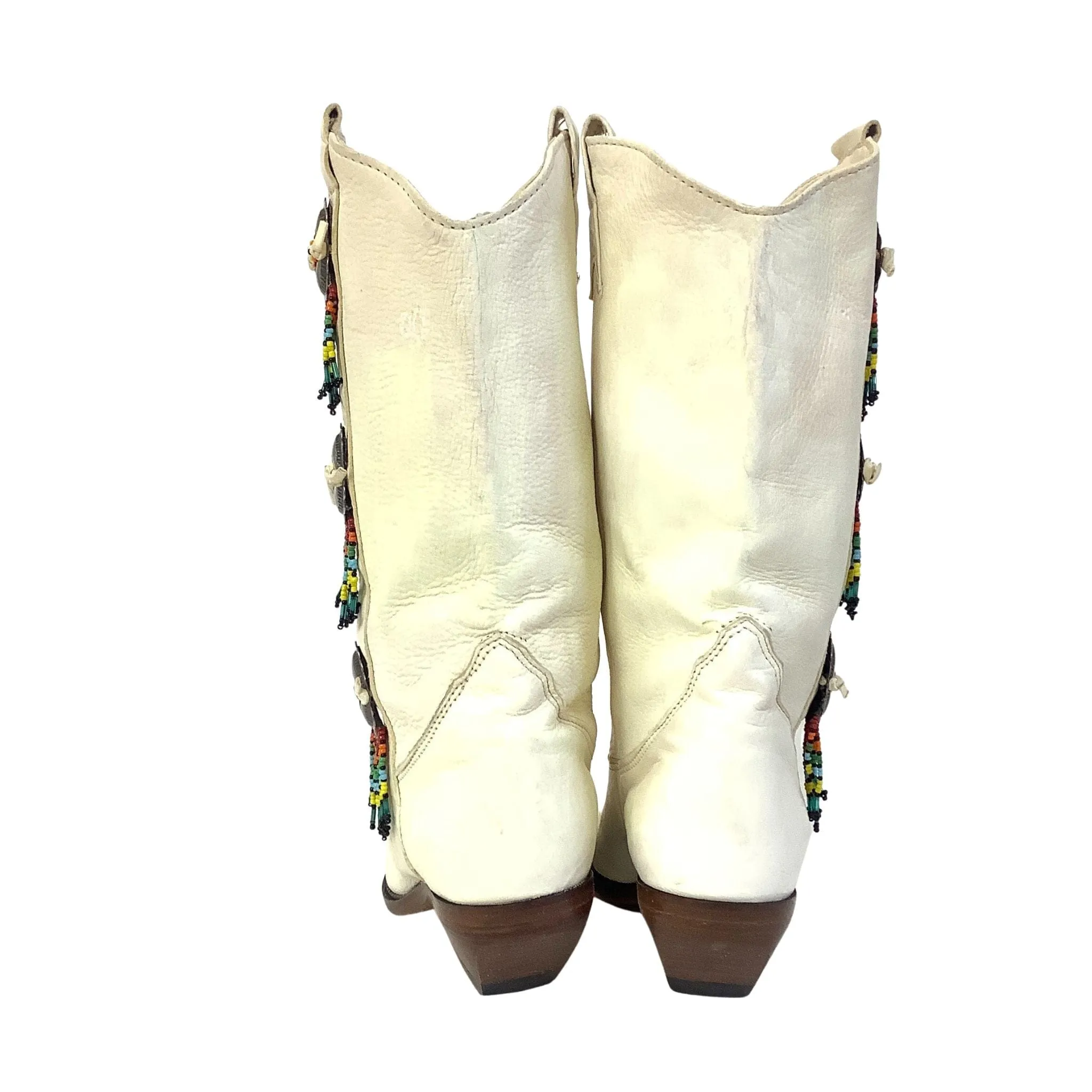 Zodiac White Cowboy Boots