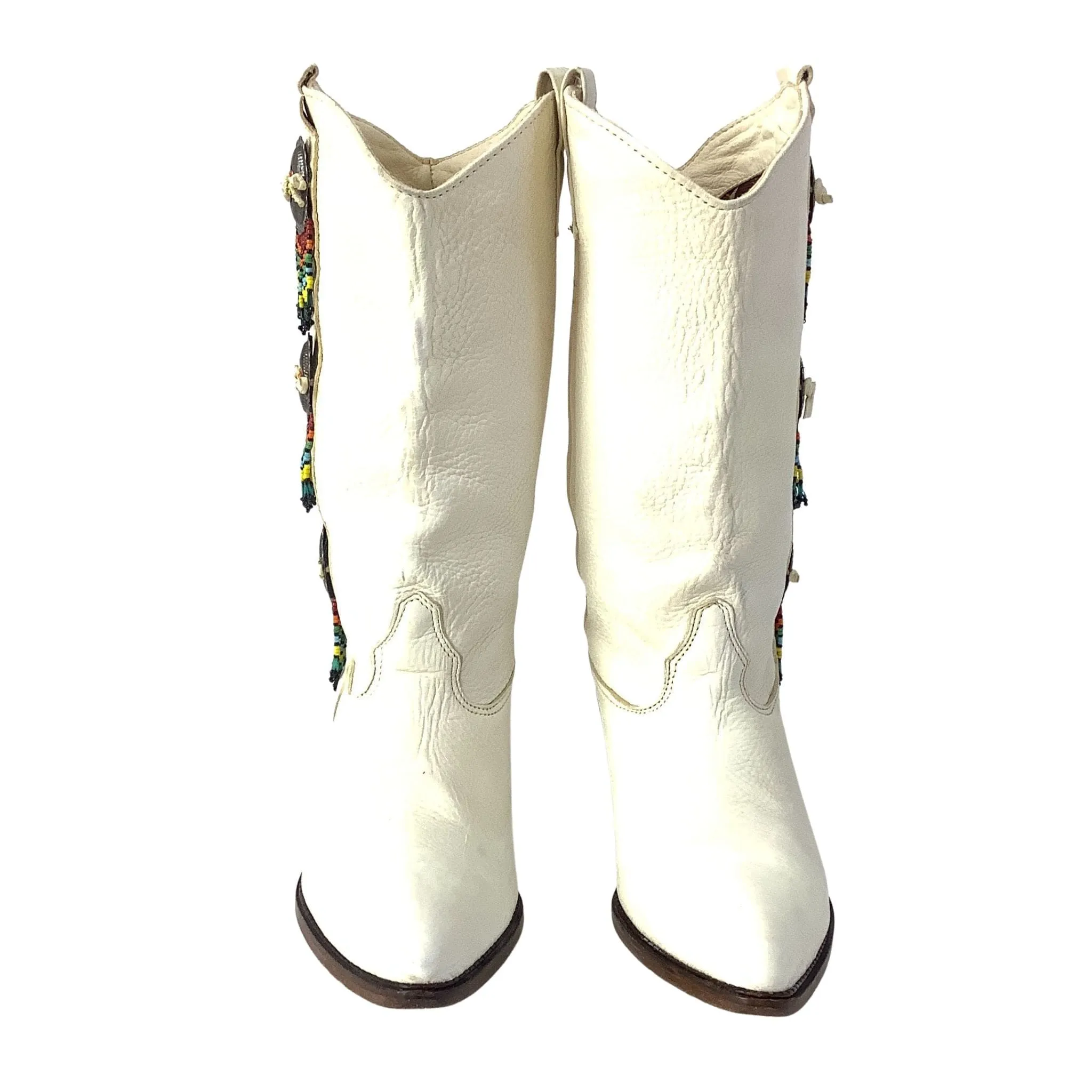 Zodiac White Cowboy Boots